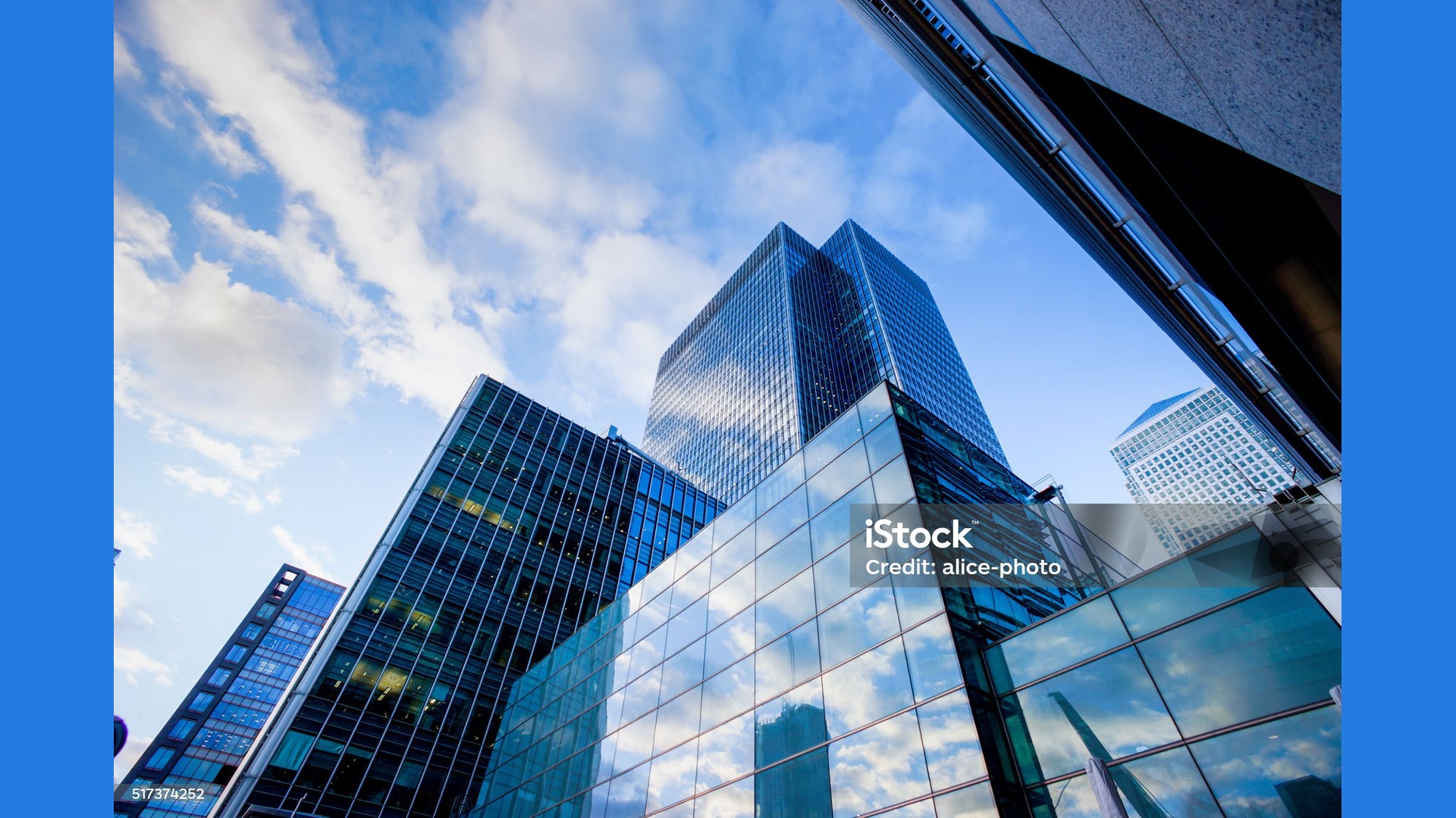 Modern business office building in London England